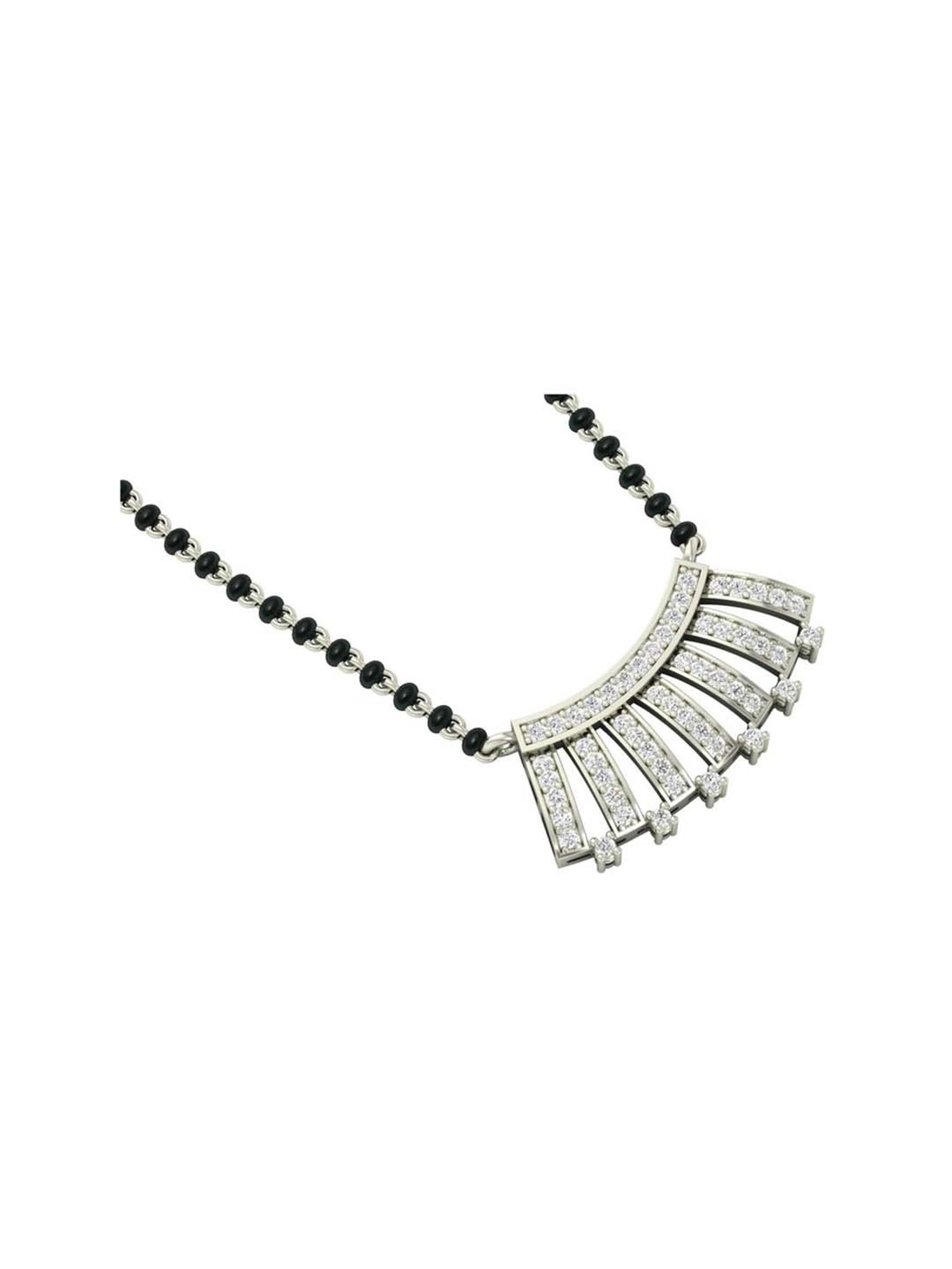 March by FableStreet 92.5 Sterling Silver Floral Mangalsutra for Women