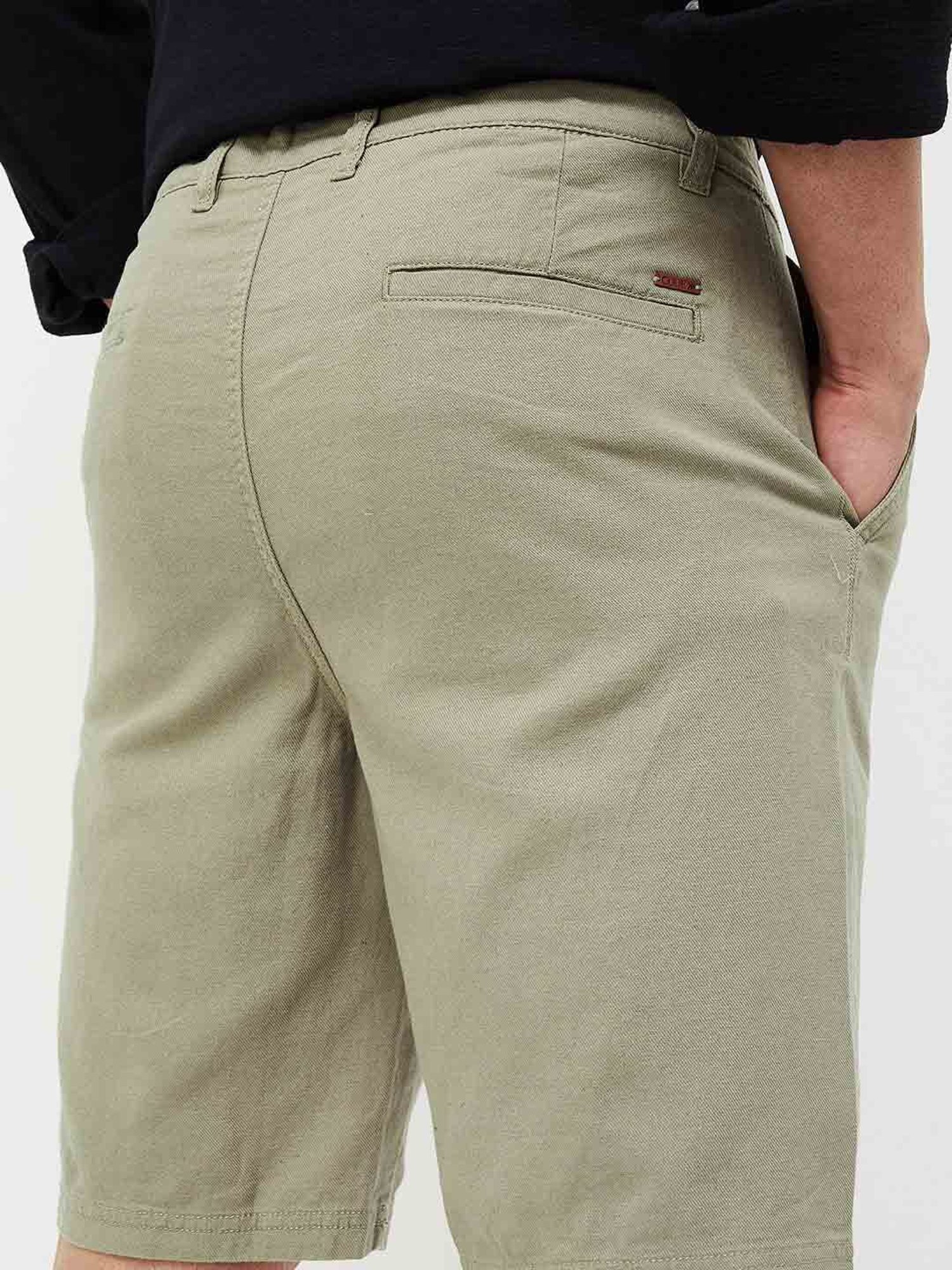 Code by Lifestyle Olive Regular Fit Shorts