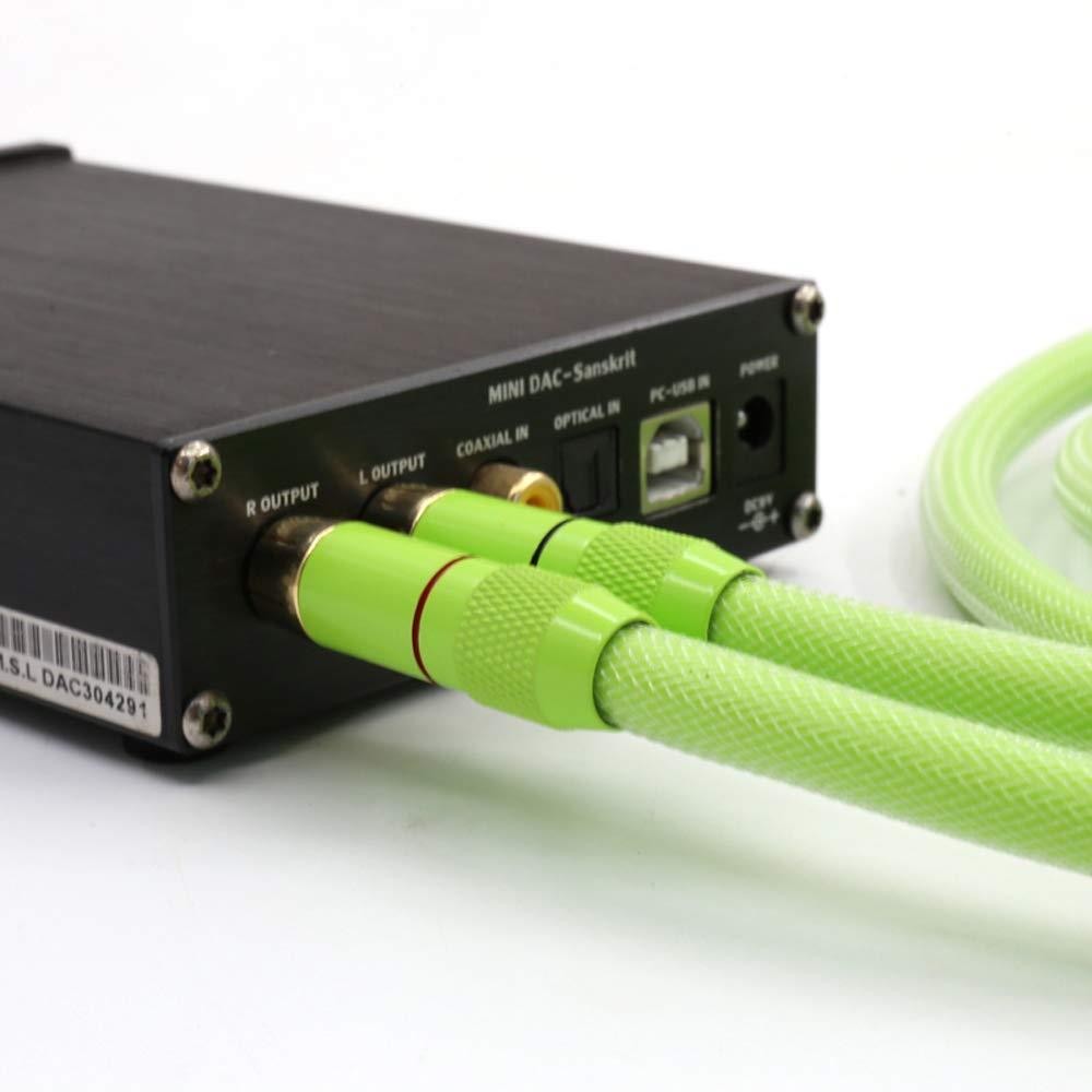 A51 Hi-End 6N OFC Copper RCA Interconnect Cable with 2 RCA to RCA Audio Cable HiFi (3M)