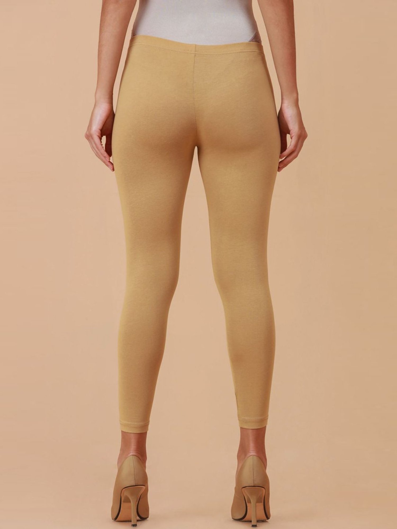 Soch Golden Cotton Mid Rise Leggings