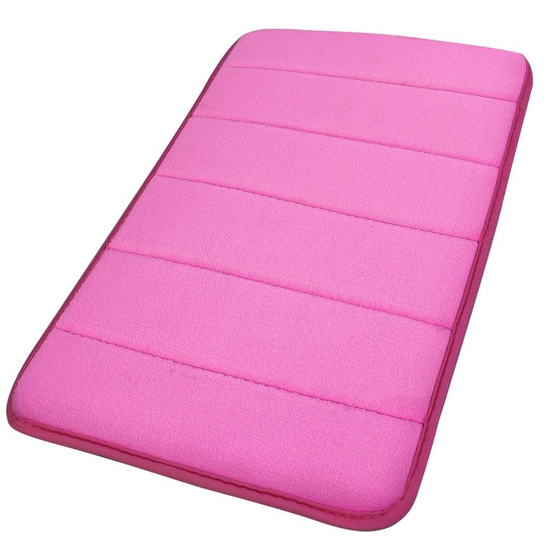 1'8"x2'8" Rectangle Indoor and Outdoor Polyurethane Floor Mat Pink - PiccoCasa