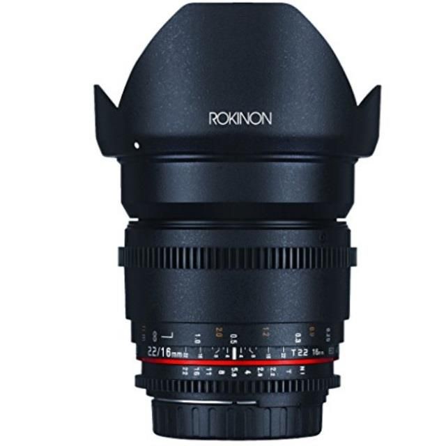 Rokinon DS16M-C 16mm T2.2 Cine Wide Angle Lens for Canon EF-S Digital SLR