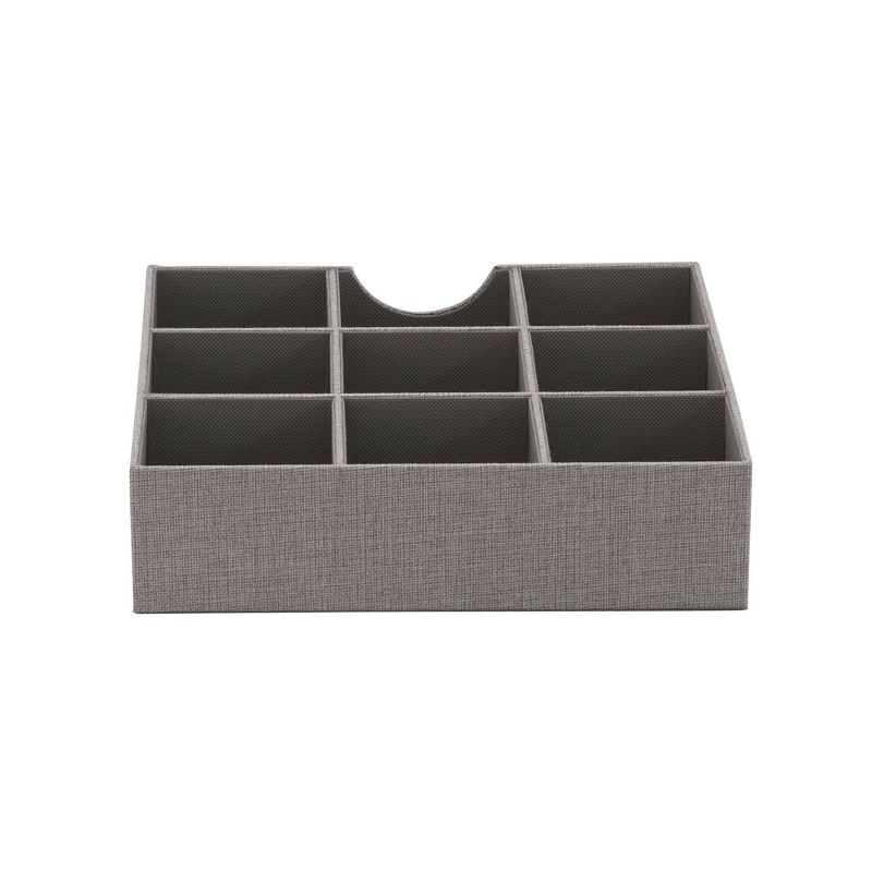 Household Essentials 9 Section Square Shelf Organizer Tray Gray