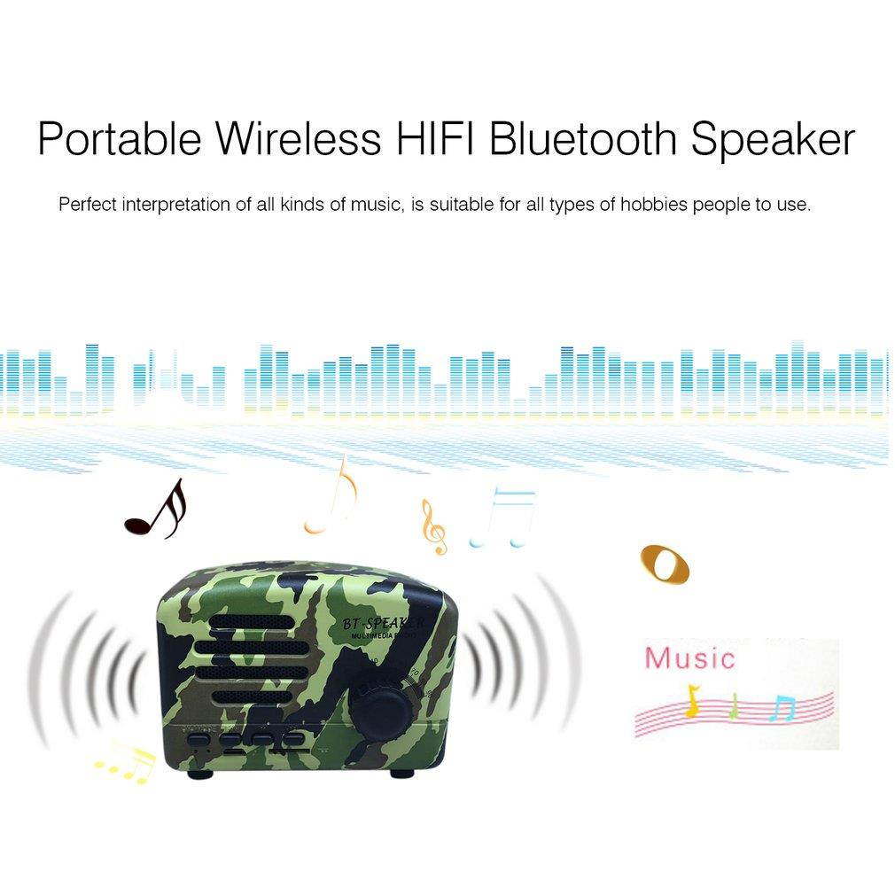 Portable Wireless HIFI Bluetooth Speaker Music Player Support TF Card FM Radio
