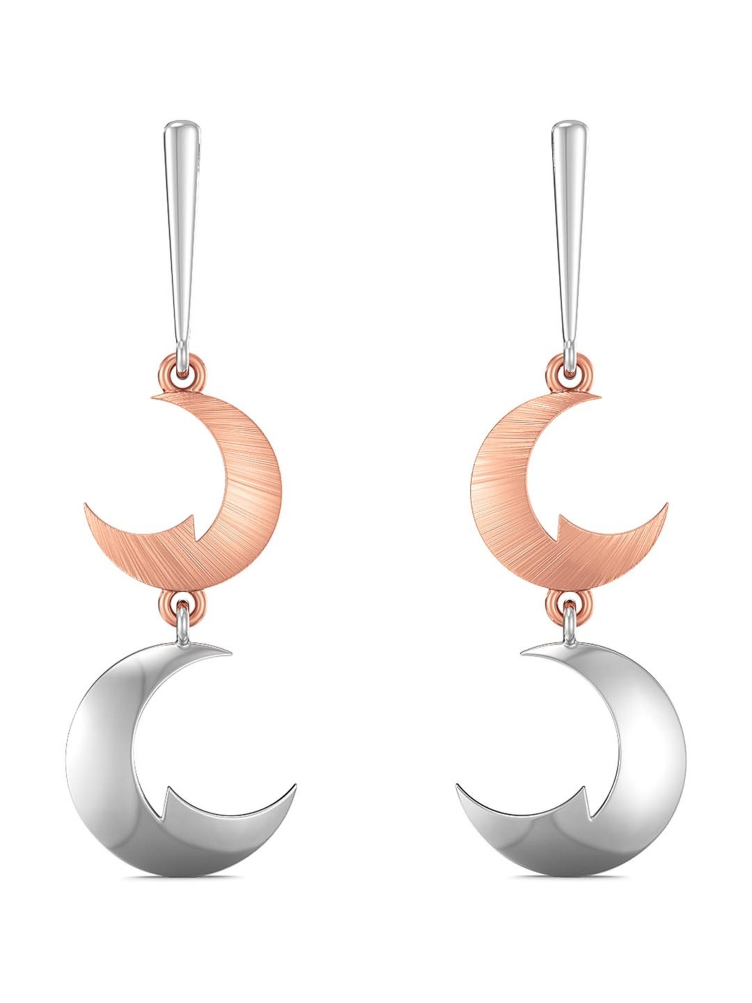 Joyalukkas 950 Platinum Edgy Moonlight Earrings
