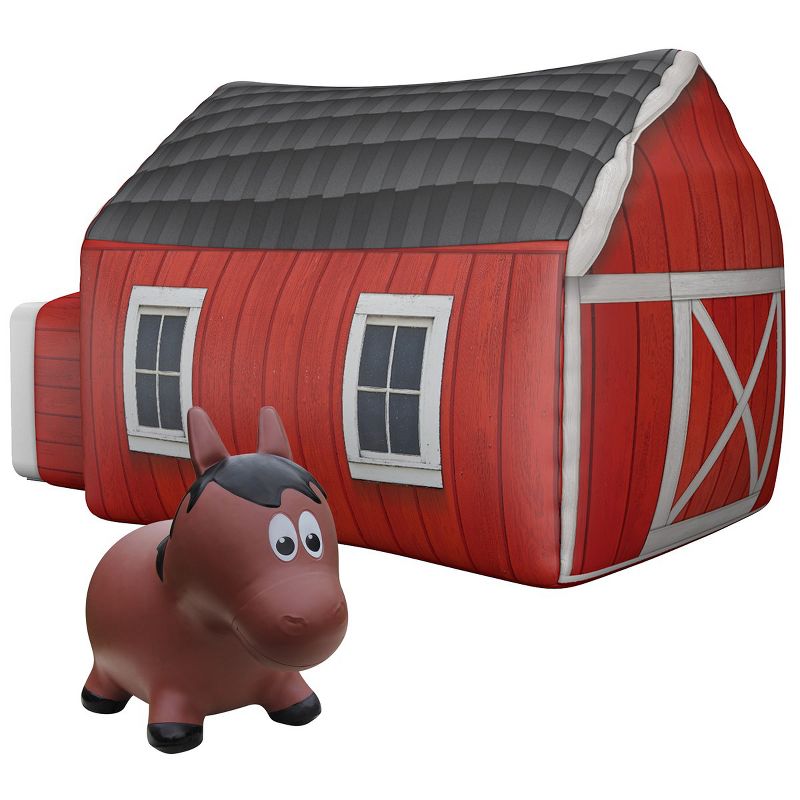 AirFort Farmers Barn Tent & Farm Hoppers Inflatable Bouncing Horse
