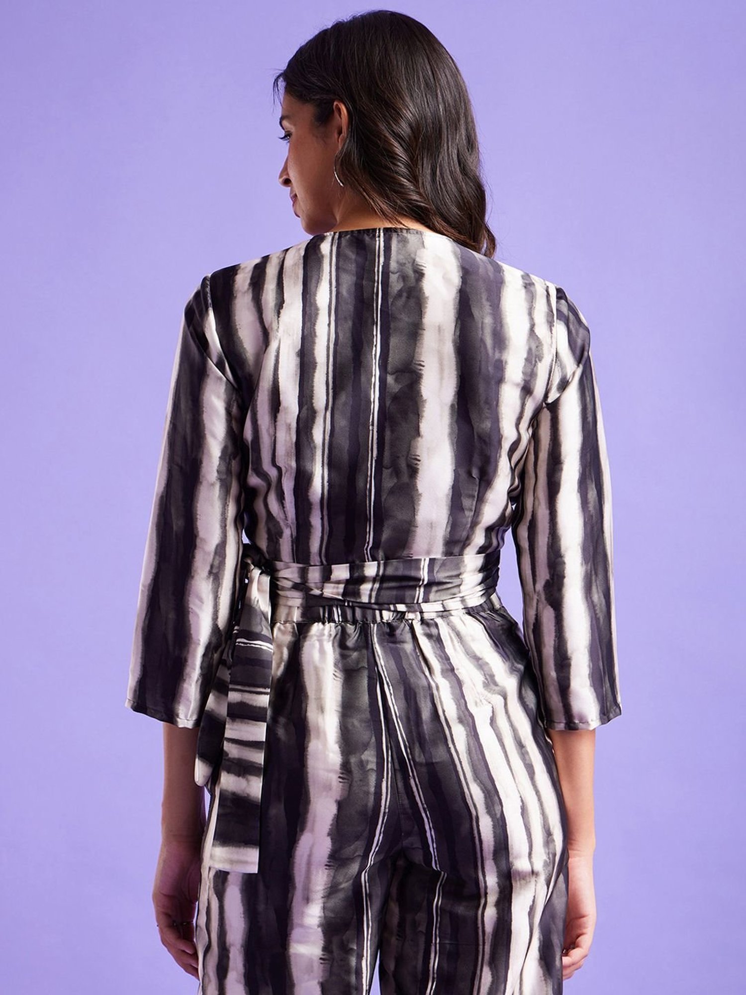 Fablestreet Black & White Printed Top