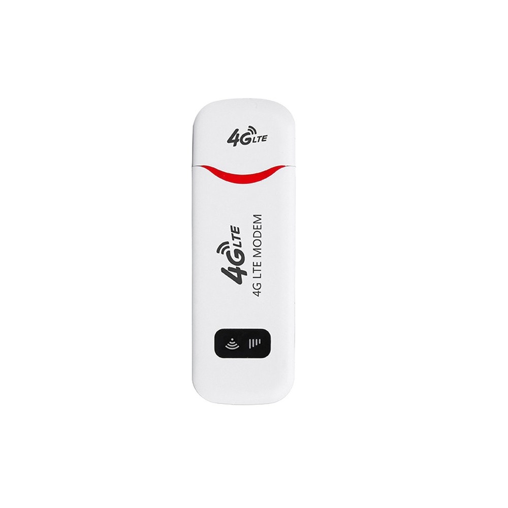 Unlocked QR91F 4G LTE USB WiFi Modem Router 100M Mini Portable USB WiFi Dongle FDD-LTE/WCDMA/CDMA/EVDO US Version White & Red
