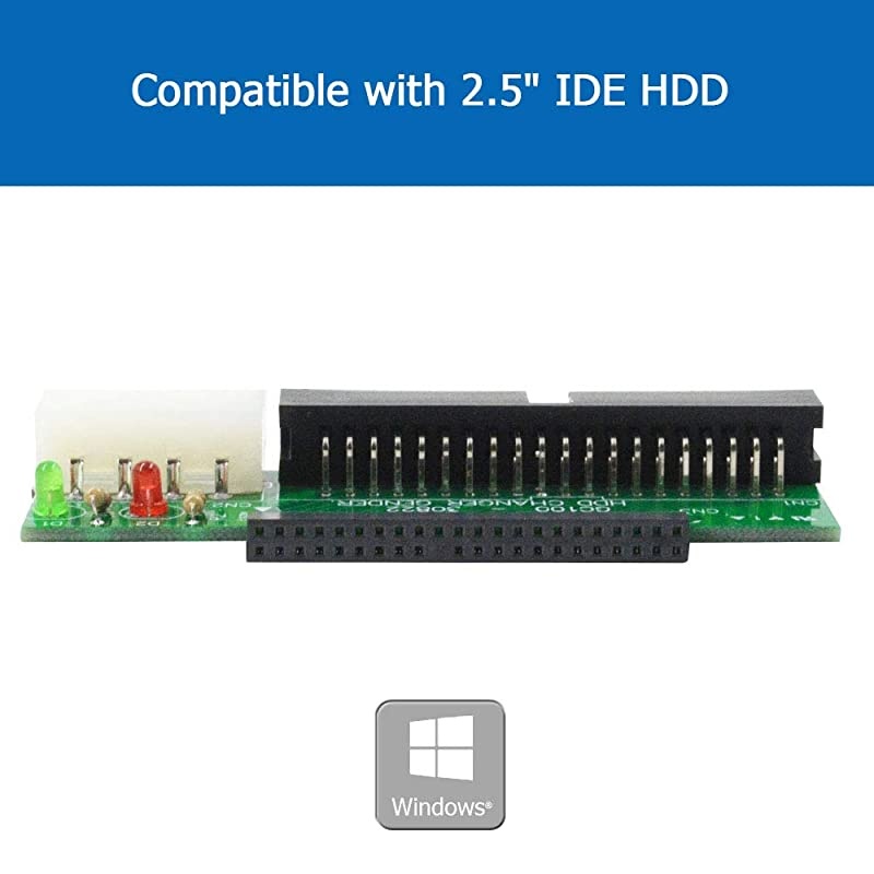 Laptop IDE to Desktop PC Adapter 25 inch 44 Pin HDD Hard Disk Drive or SSD to 40 Pin 35 inch PATA Port Converter Card