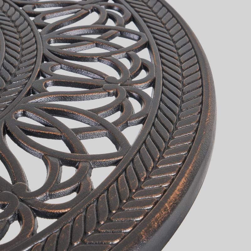 Ariesa 3pc Outdoor Bar Set - White & Gray - CosmoLiving