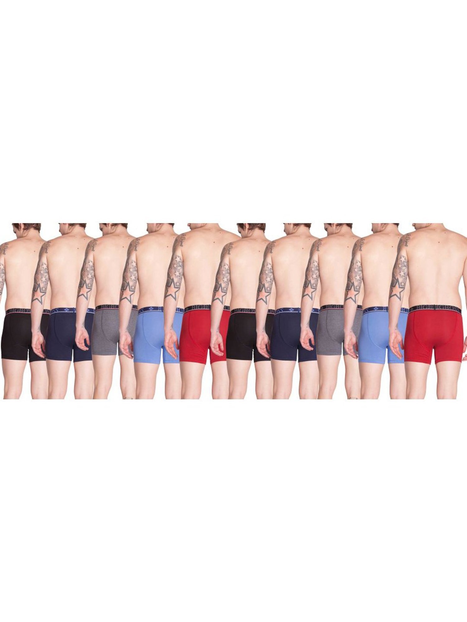 Dollar Bigboss Multicolored Cotton Regular Fit Trunks (Pack of 10)