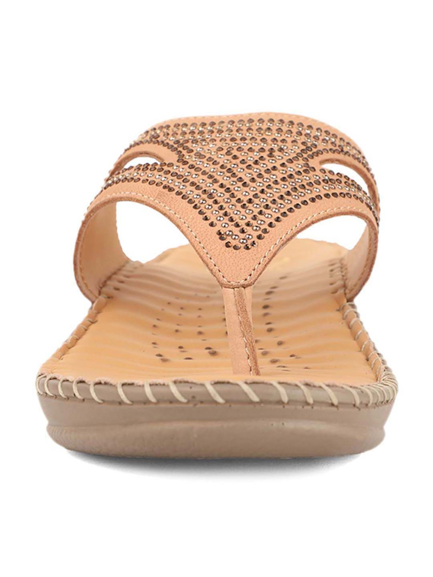 Scholl by Bata Women's Beige Thong Wedges