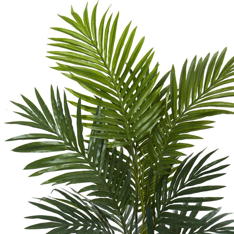 4.5ft Artificial Kentia Palm Tree in Black Wash Planter - Nearly Natural