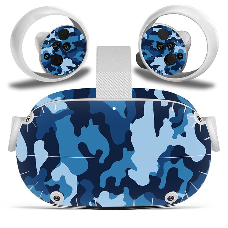Amify Vinyl Skin Sticker for Oculus Quest 2 VR Headset Controller PVC Decals Cute Cartoon Wrap Cover for Oculus Quest 2 Accessories