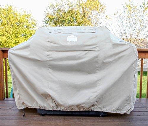 Texas Grill Covers 7553 Premium Cream Cover for Weber Genesis E and S Series Gas Grills Including Brush and Tongs