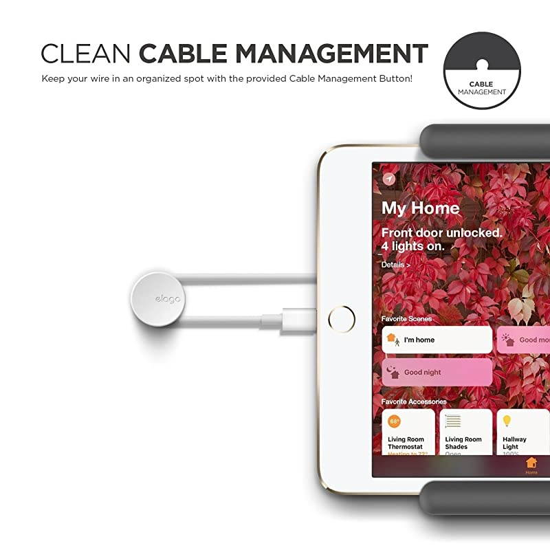 Home Hub Mount Designed for iPad Wall Mount - Tablet Wall Mount Compatible with iPad, iPad Air, iPad Pro, iPad Mini, and Most iPads (Dark Grey)