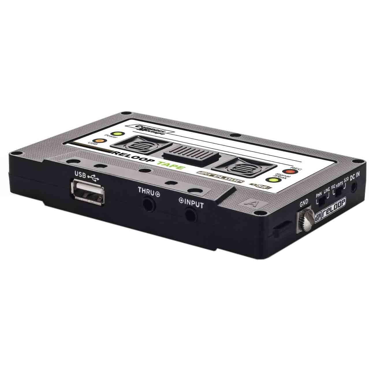 Reloop USB Mixtape Recorder with Retro Cassette Look, Black (TAPE)