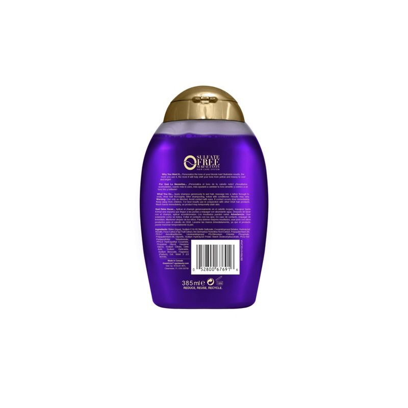 OGX Blonde Enhance Purple Fig & Iris Toning Shampoo - 13 fl oz