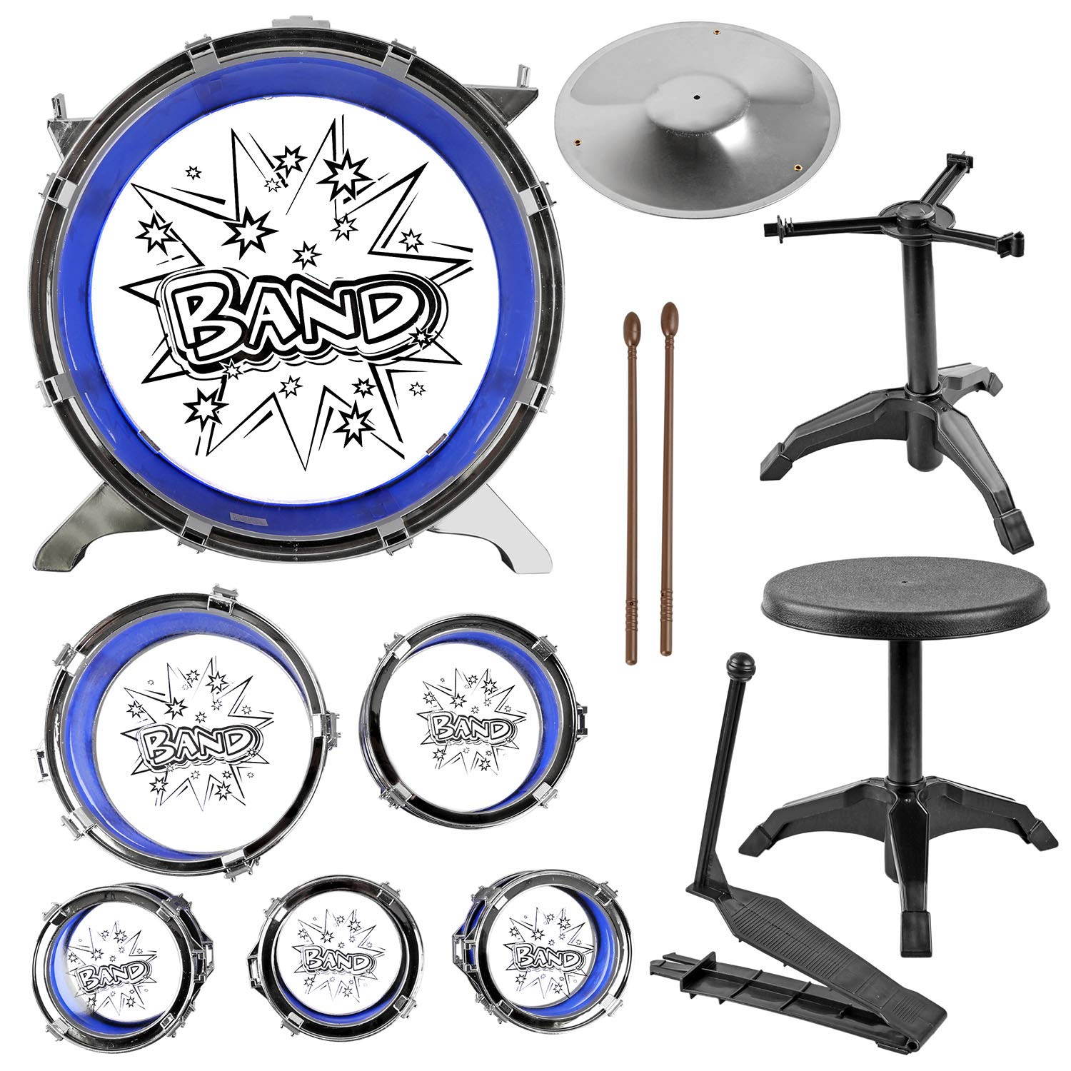Urban Kit Kids Musical Drum Instrument Set Blue UK-PS75A-BLU