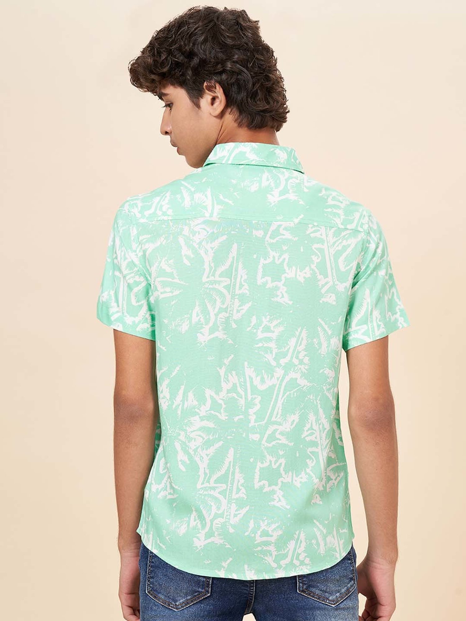 Coolsters by Pantaloons Kids Mint Green Printed Shirt