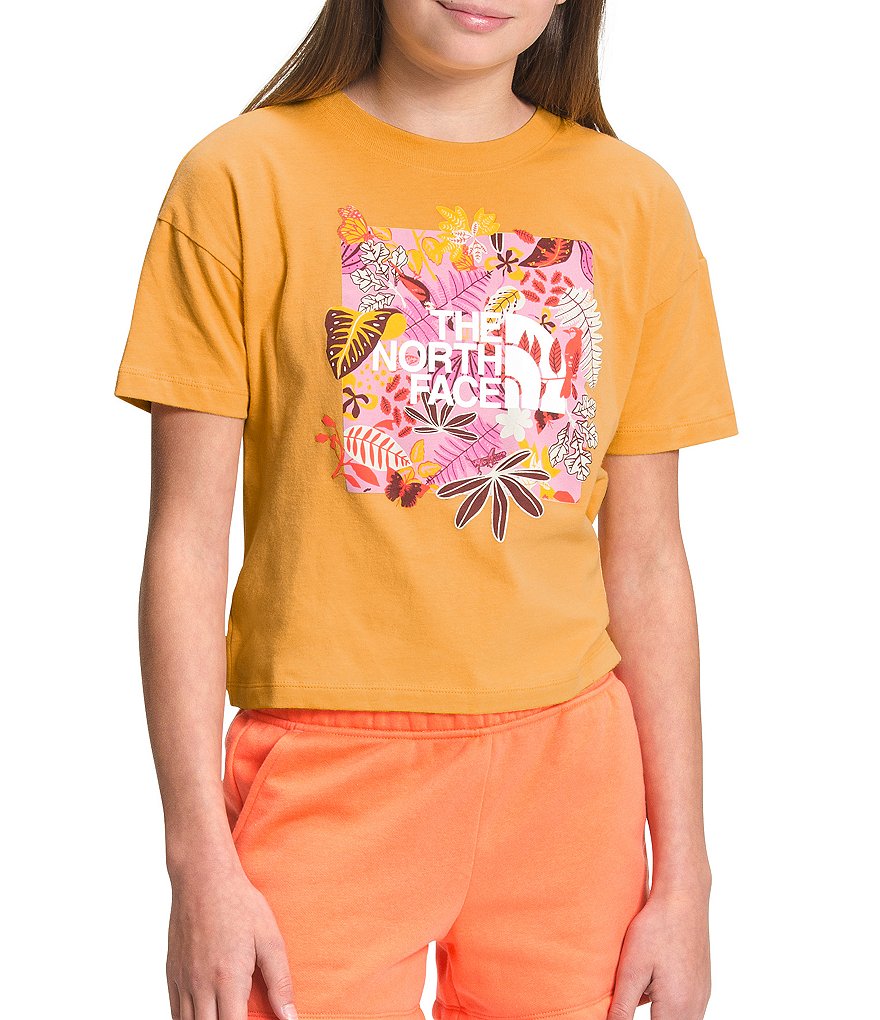 The North Face Little/Big Girls 5-18 Short-Sleeve Tropical Floral Fill Logo Tee