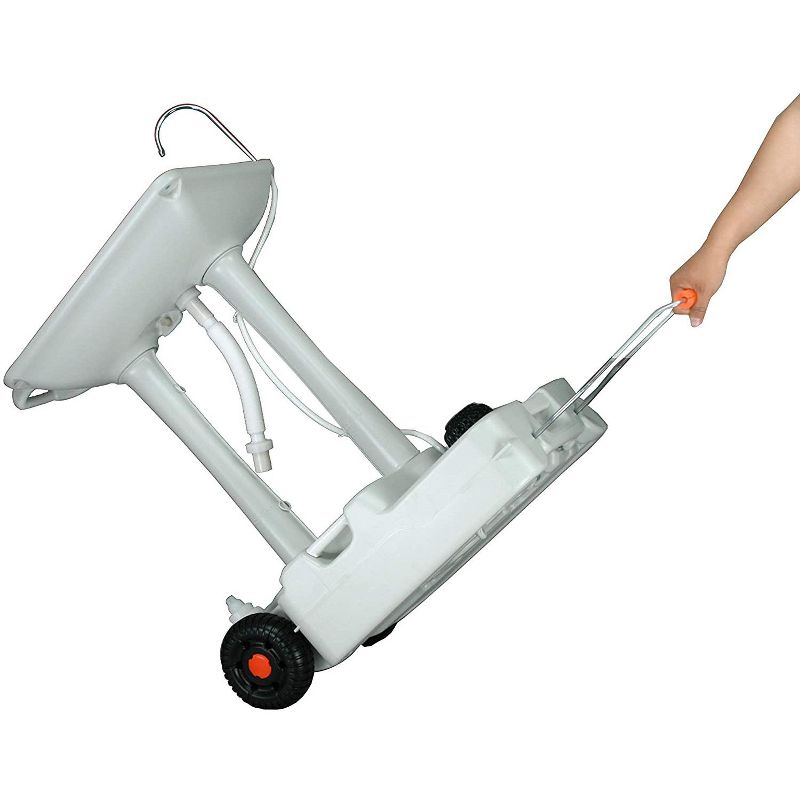 Hike Crew XL Portable Outdoor Foot Pump Camping Sink, 7 Gallon Handwash Basin