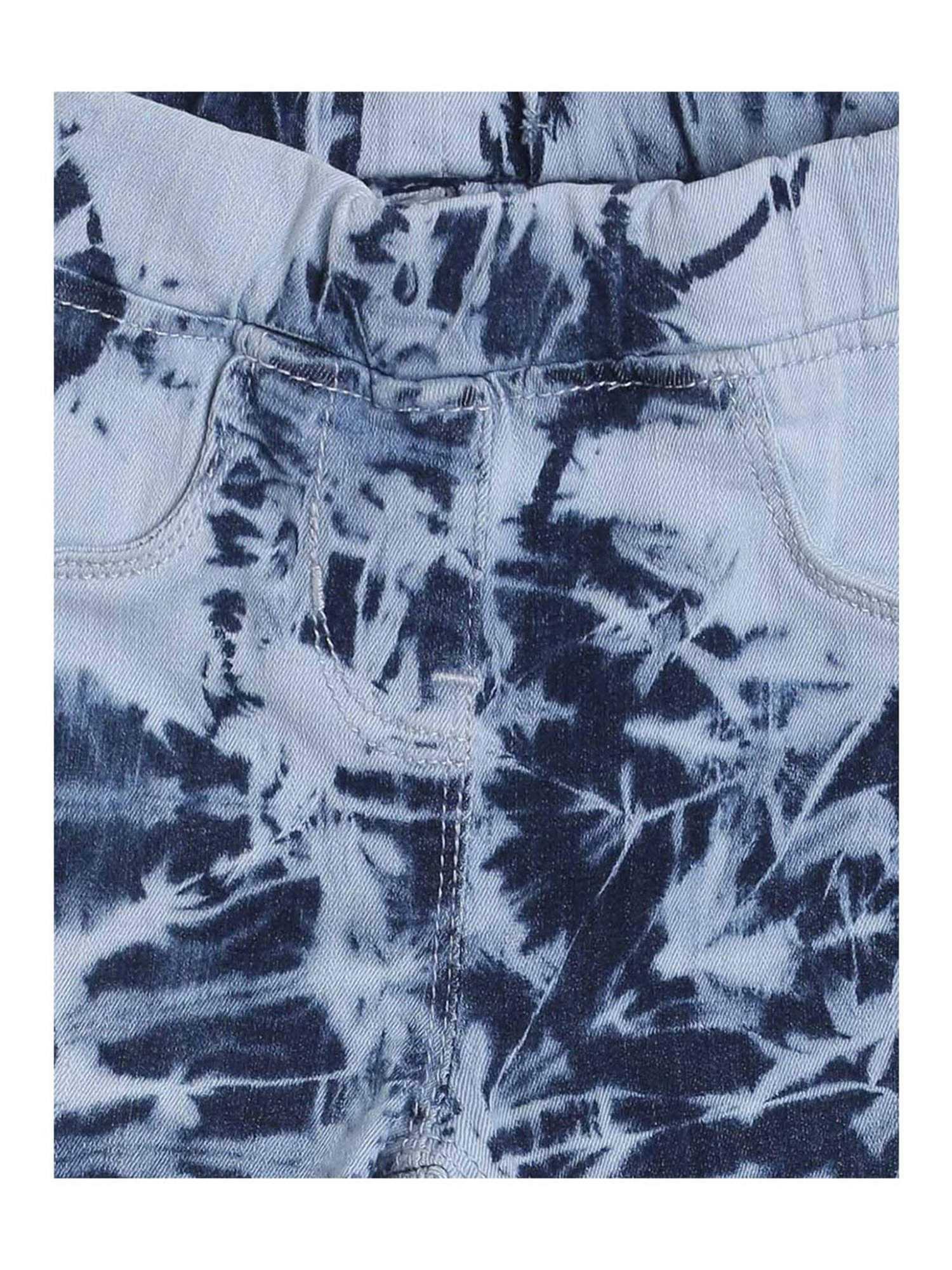 Tales & Stories Girls Navy Printed Jeggings