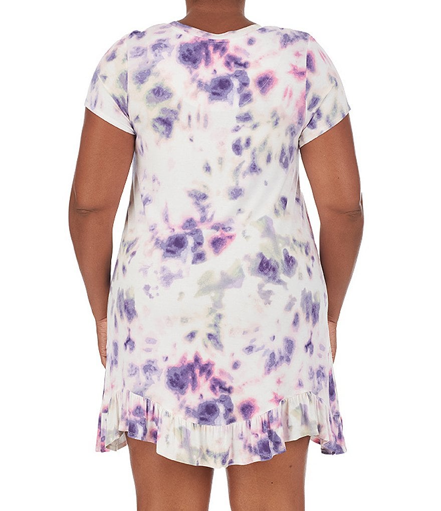 VAN WINKLE & CO. Plus Size Leopard Print Satin Maxi Chemise