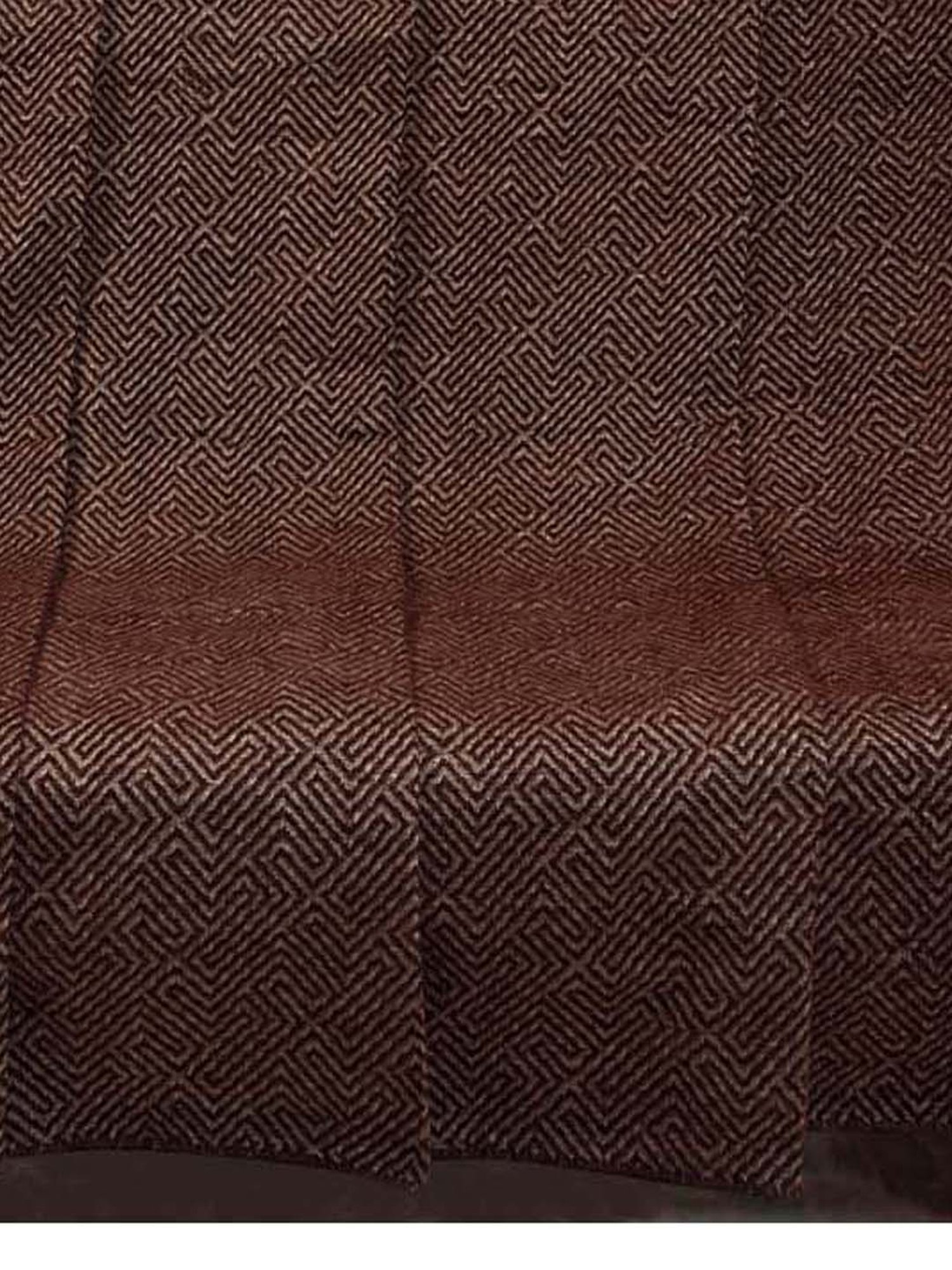 Nestasia Red & Cream Chevron Cotton Knitted Throw blanket with texture for Living Room or Bedroom