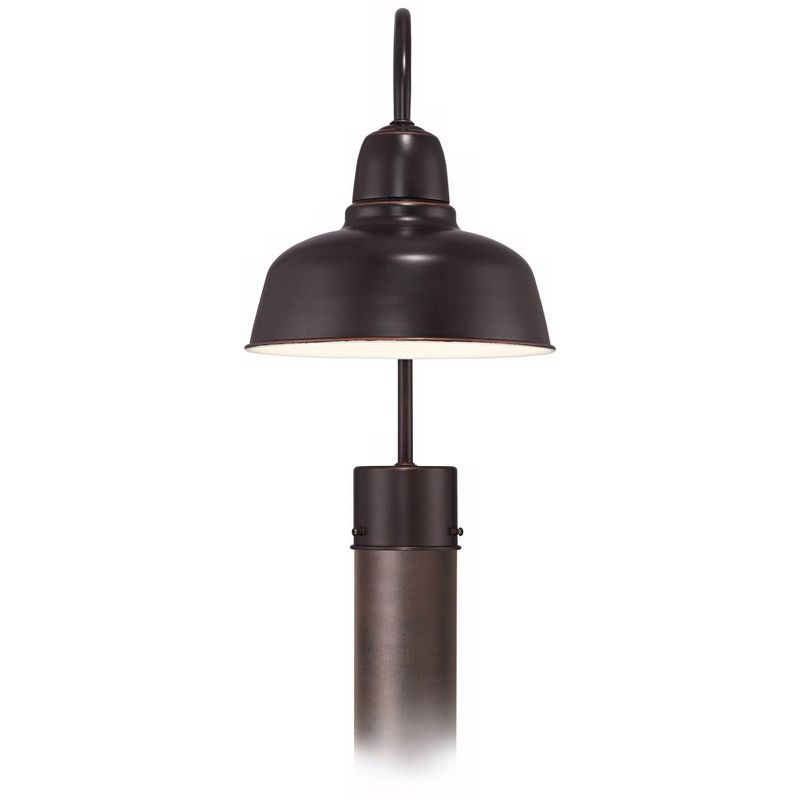 John Timberland Industrial Outdoor Post Light Fixture Urban Barn Farmhouse Oil Rubbed Bronze 15 3/4" for Exterior Garden Yard Patio Pathway