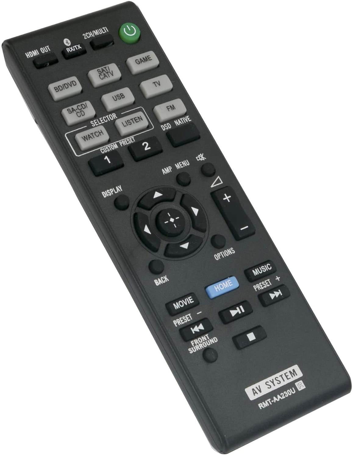 New RMT-AA230U RMTAA230U Replacement Remote Control Compatible with Sony Multi Channel AV Receiver STR-DN1070 STRDN1070