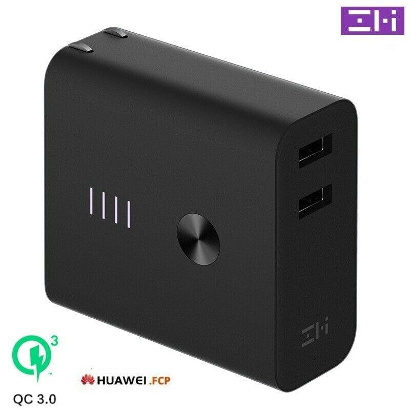 ZMI Portable Charger 6700mAh with Dual USB Wall Charger, Foldable Plug and Quick Charge 3.0, Battery Pack for iPhone, iPad, Android, Samsung Galaxy and More