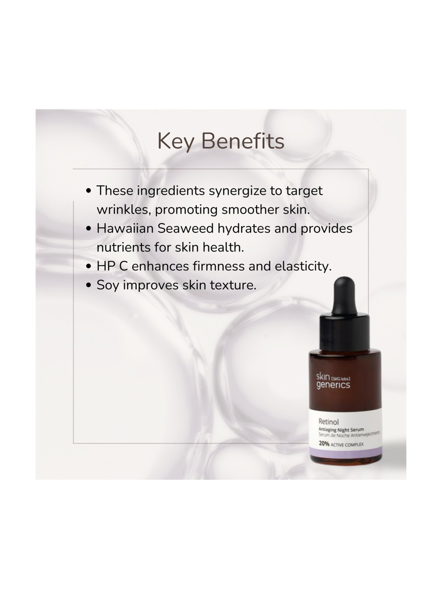 Skin Generics Retinol Antiaging Night Serum - 30 ml