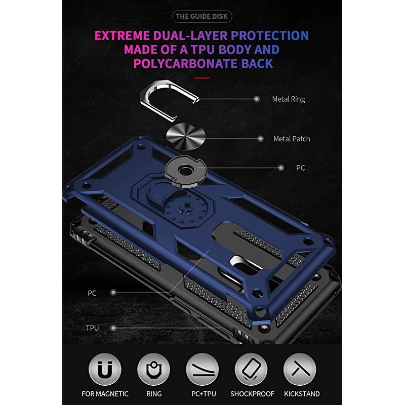 Samsung Galaxy S9 Case Military Grade 15ft Drop Tested Protective Case | Kickstand | Compatible with Galaxy S9 Royal Blue