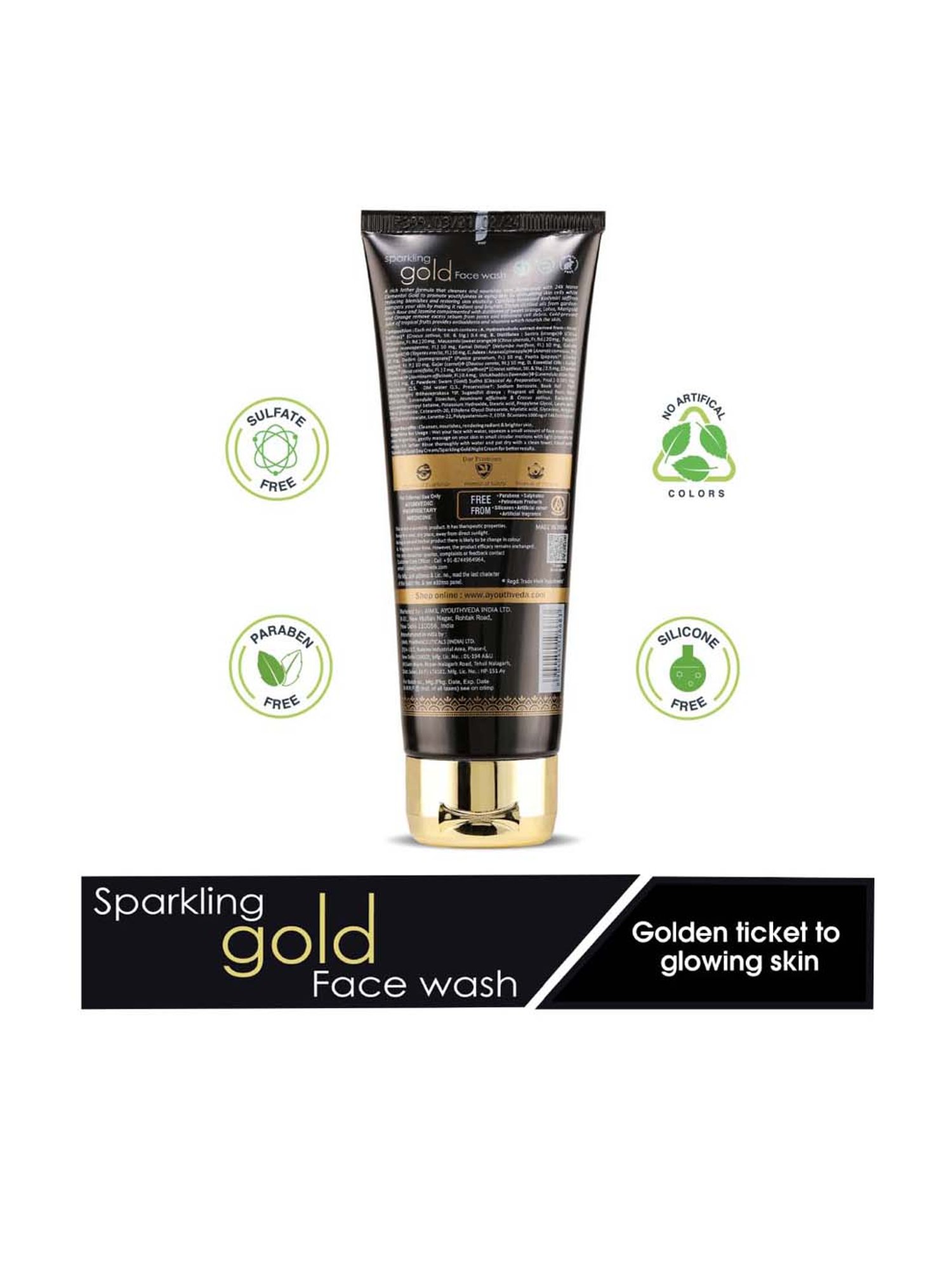 AyouthVeda Sparkling Gold Face Wash - 100 ml
