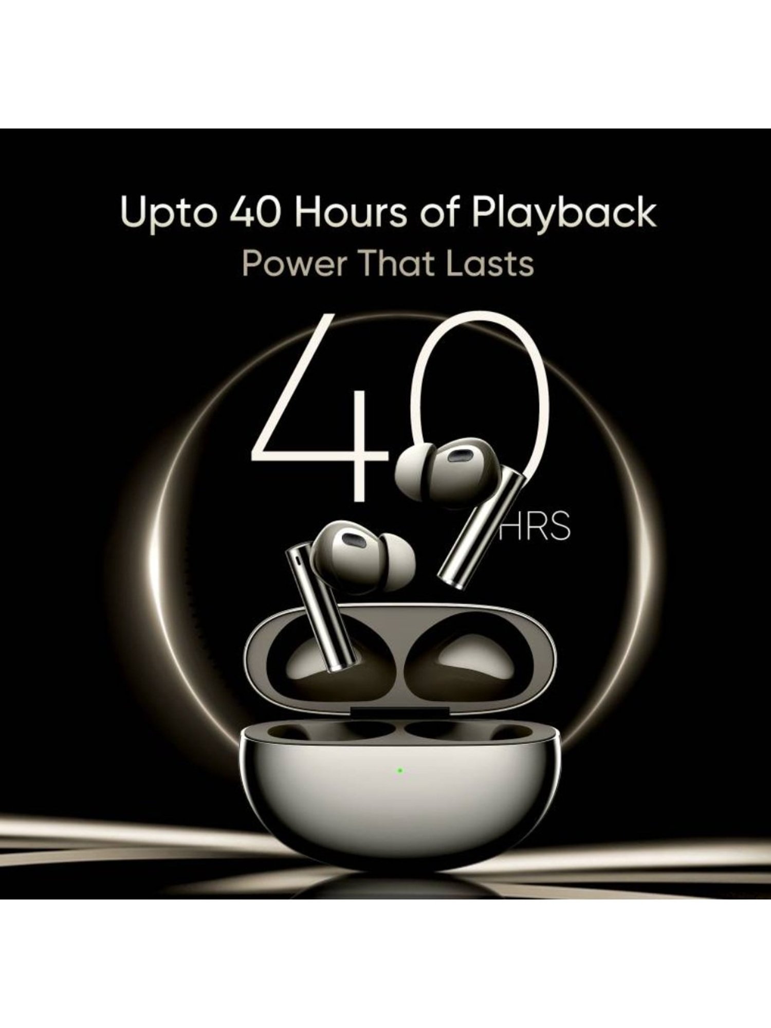 Boat Airdopes Sonik BT Earbuds with 60Hrs Playback & ENx Technology (Thunder Black, True Wireless)