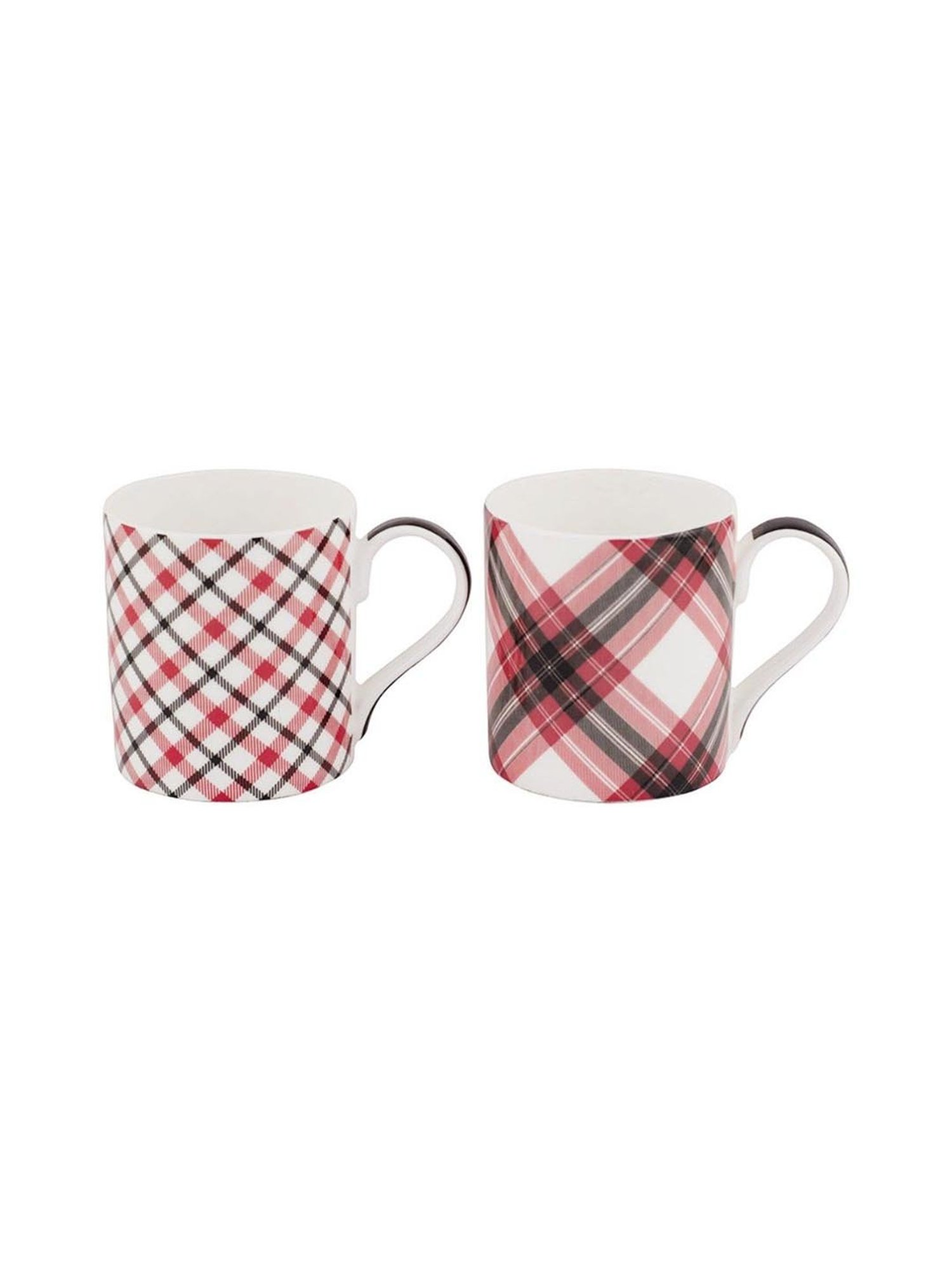 Goodhomes Red Bone China Coffee Mugs (270 ml) - Set of 4