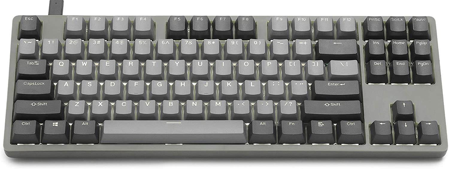Drop ENTR Mechanical Keyboard &mdash; Tenkeyless Anodized Aluminum Case, Doubleshot Shine-Through PBT Keycaps, N-Key Rollover, USB-C, White Backlit LED, Tactile Switches (Green/Gray, Halo True)