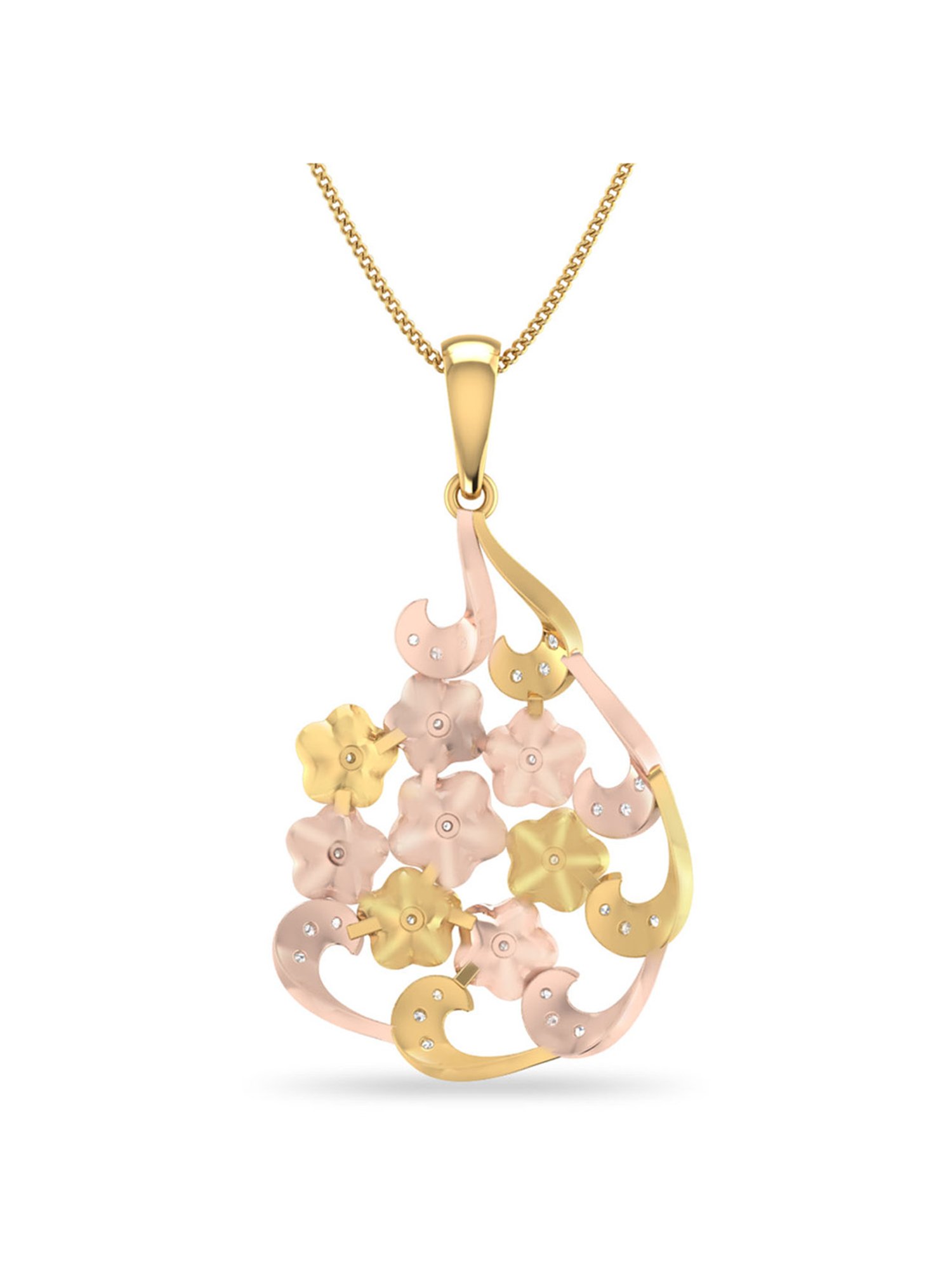 PC Jeweller Delane 18k Gold Pendant without Chain for Women