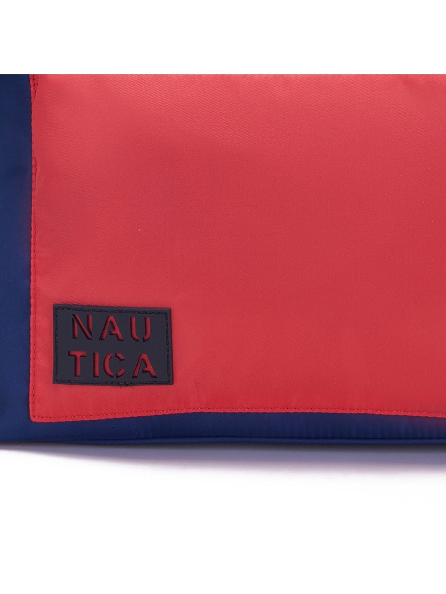 Nautica Navy Blue & Pink Color Block Medium Handbag