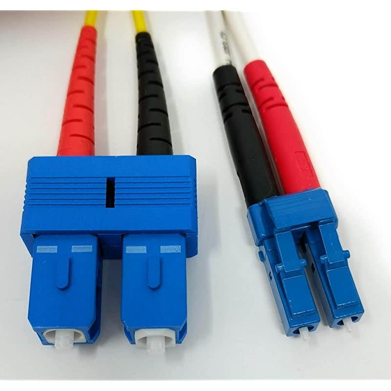 Meter Singlemode Duplex Fiber Optic Cable 9125 LC to SC Yellow