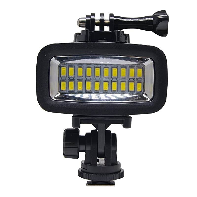 700LM Diving Video Fillin Light LED Lighting Lamp Waterproof 40M 1900mAh Builtin Rechargeable Battery with Diffuser for GoPro SJCAM Xiaomi Yi Sports Action Camera