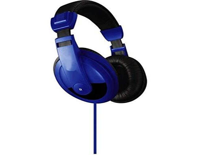Vibe Sound DJ Style Stereo Over Ear Headphones All Devices with 3.5mm Blue