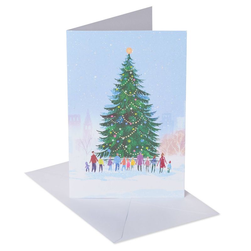 Carlton Cards 14ct Town Tree Illustration Boxed Cards