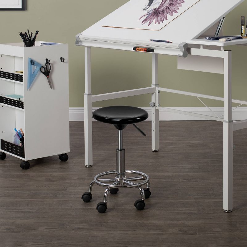 Studio Adjustable Barstool Black/Chrome - studio designs