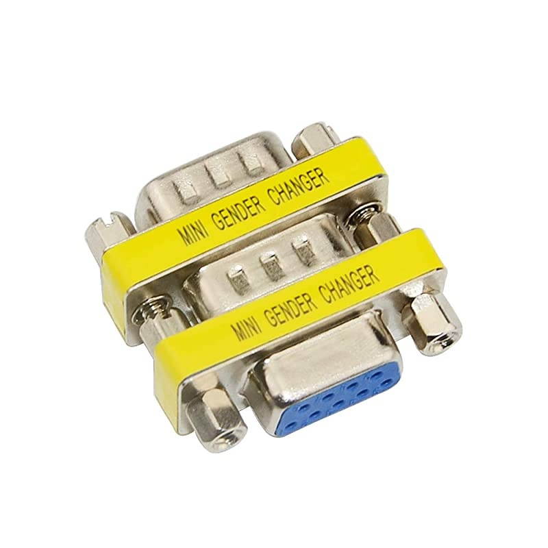 20PCS(10Pairs) 9 Pin Male to Male Female to Female RS-232 Plate Insert Type Connectors Serial to Terminal Cable Gender Adapter Assortment Kit