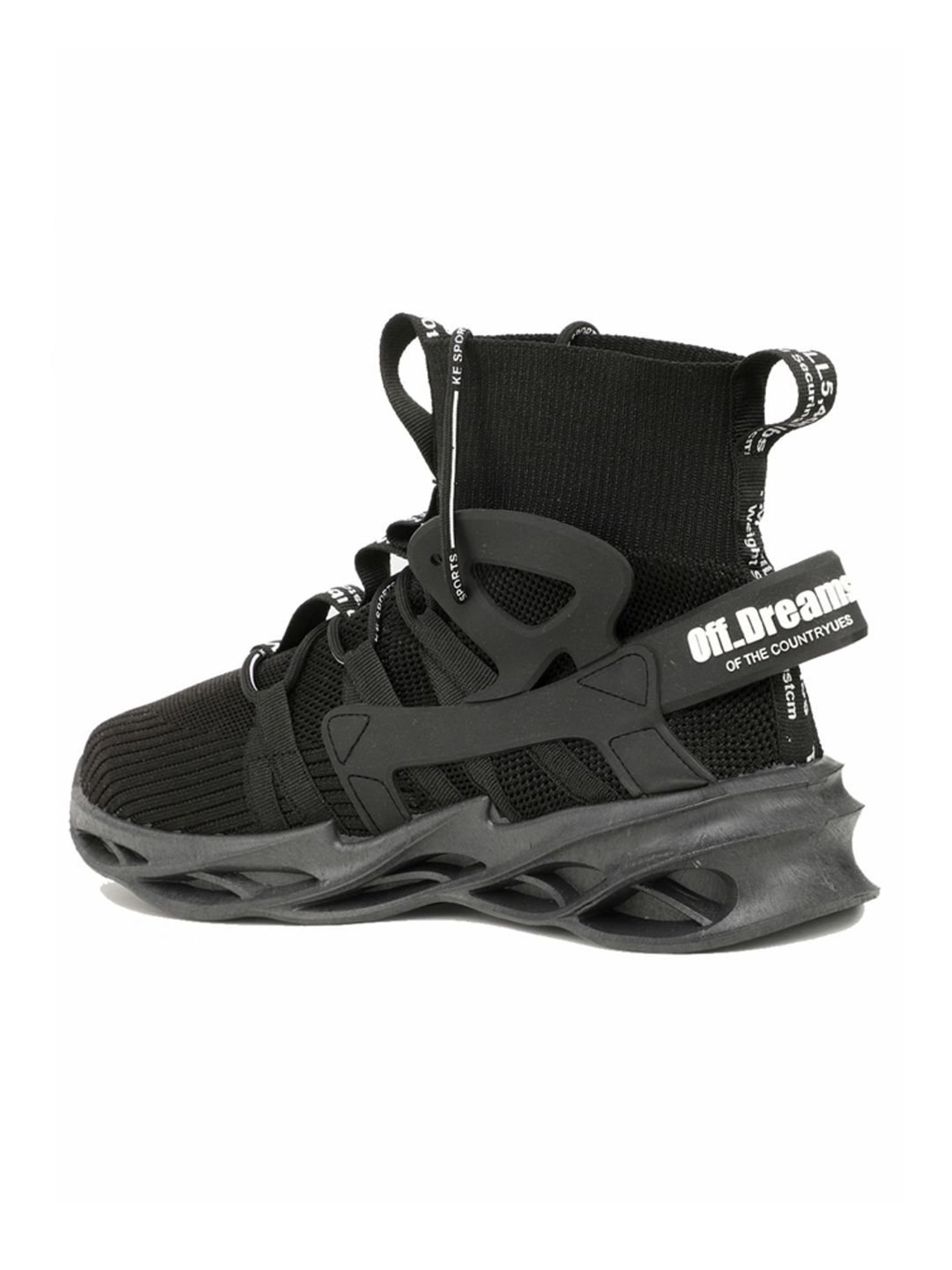 Rapid Box Men's Black Running Shoes