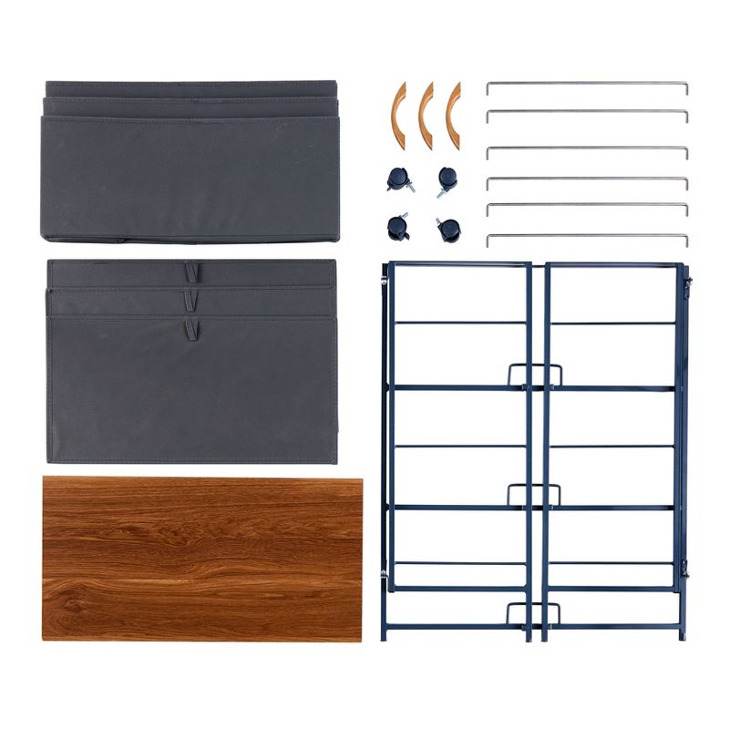 Fabric 3 Drawer Storage Dresser Chest with Caster Wheels Heather Gray - Danya B.