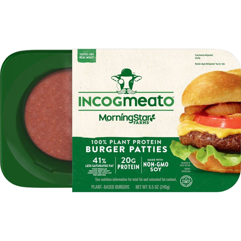 Morningstar Farms Incogmeato Frozen Plant-Based Burger - 8.5oz/2ct