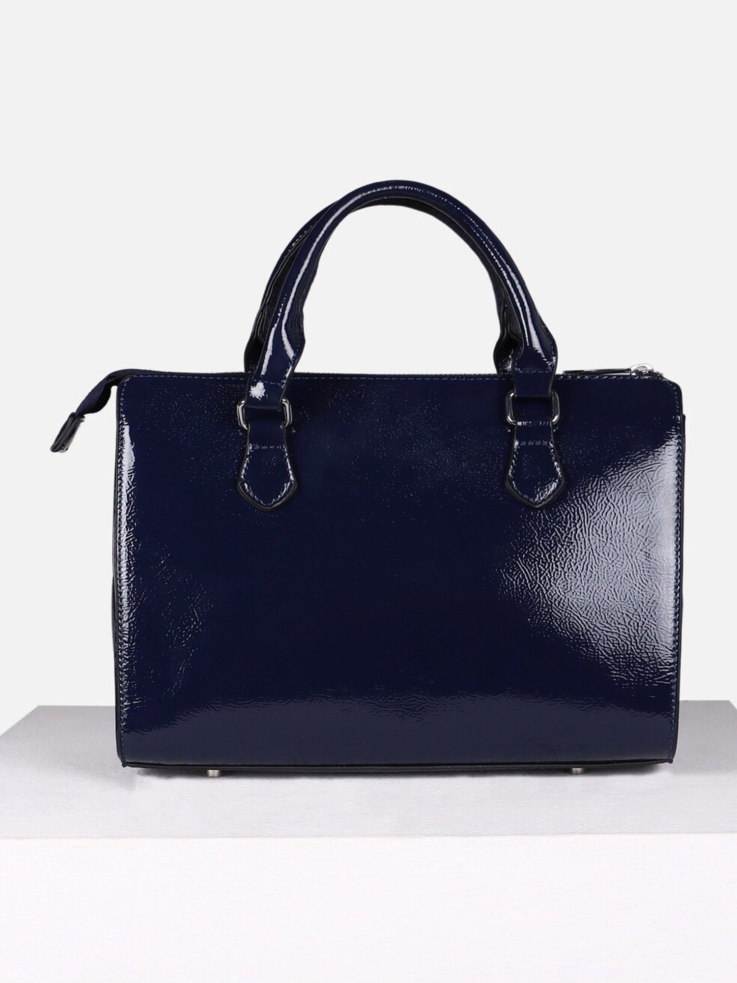 Allen Solly Navy Textured Medium Handbag